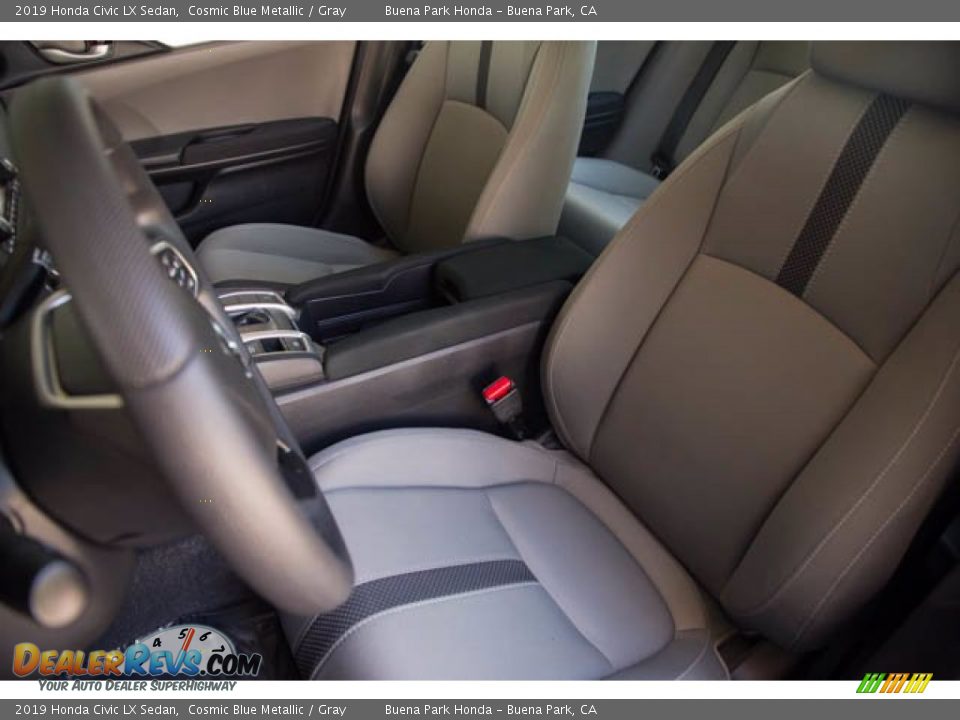2019 Honda Civic LX Sedan Cosmic Blue Metallic / Gray Photo #18