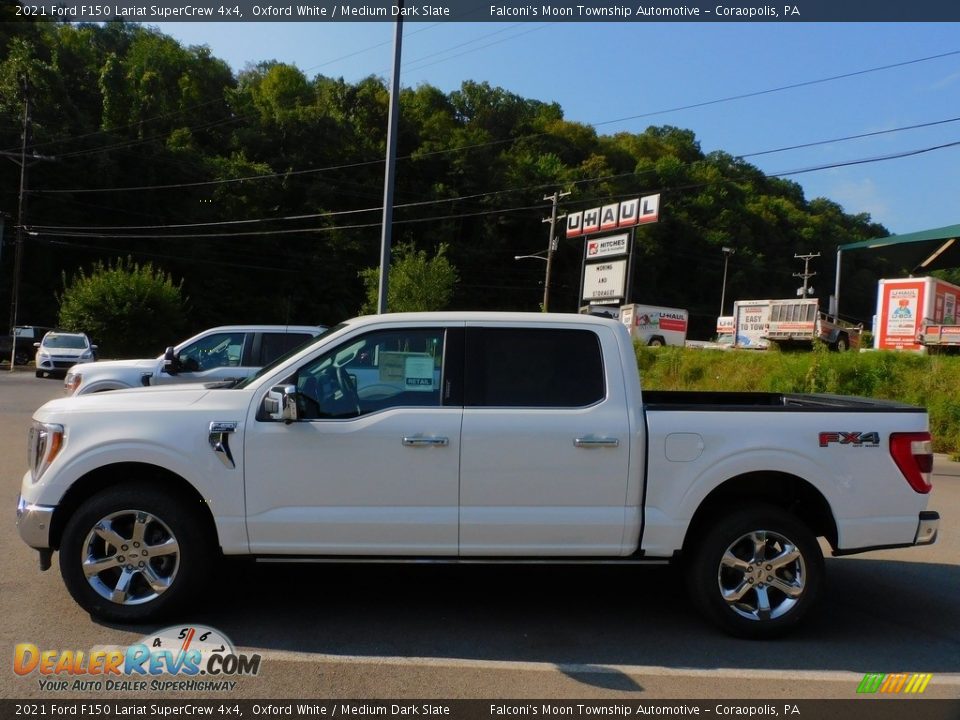 2021 Ford F150 Lariat SuperCrew 4x4 Oxford White / Medium Dark Slate Photo #6