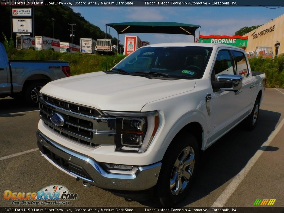 2021 Ford F150 Lariat SuperCrew 4x4 Oxford White / Medium Dark Slate Photo #7