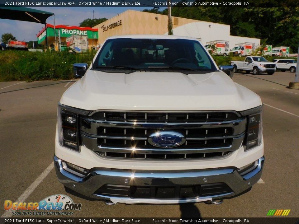 2021 Ford F150 Lariat SuperCrew 4x4 Oxford White / Medium Dark Slate Photo #8