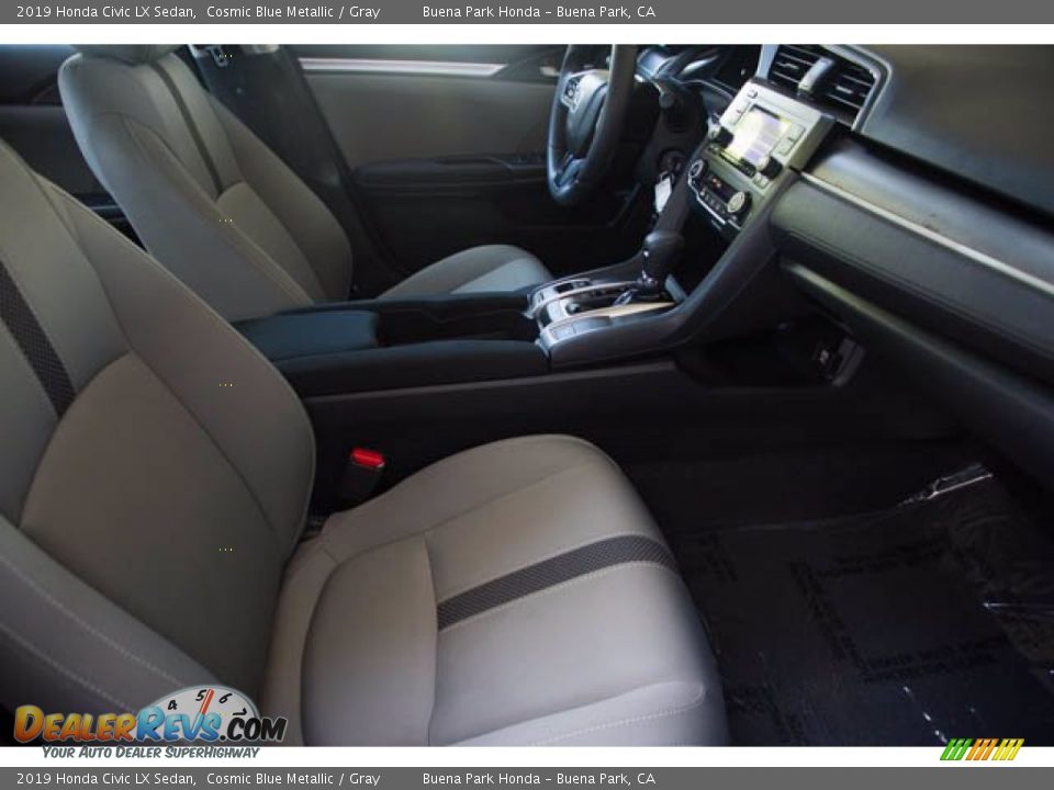 2019 Honda Civic LX Sedan Cosmic Blue Metallic / Gray Photo #23