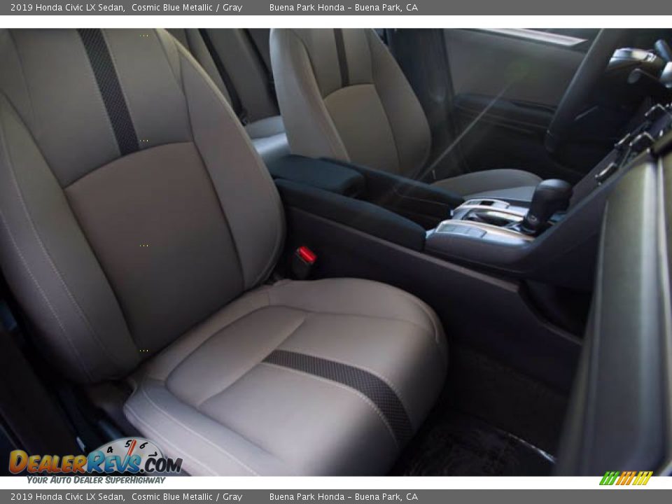 2019 Honda Civic LX Sedan Cosmic Blue Metallic / Gray Photo #24
