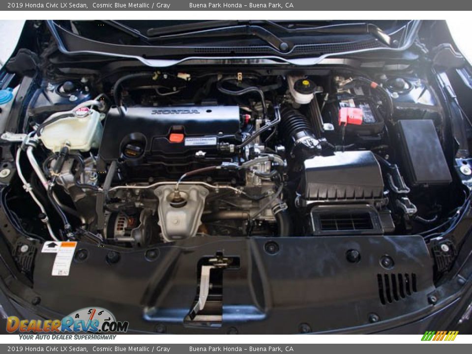 2019 Honda Civic LX Sedan Cosmic Blue Metallic / Gray Photo #33