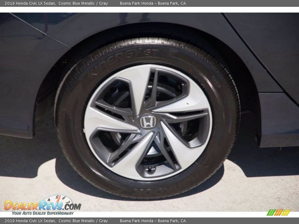 2019 Honda Civic LX Sedan Cosmic Blue Metallic / Gray Photo #34