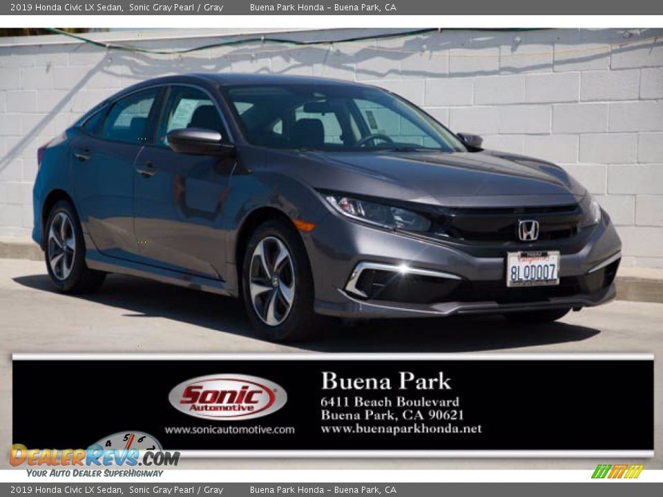 2019 Honda Civic LX Sedan Sonic Gray Pearl / Gray Photo #1