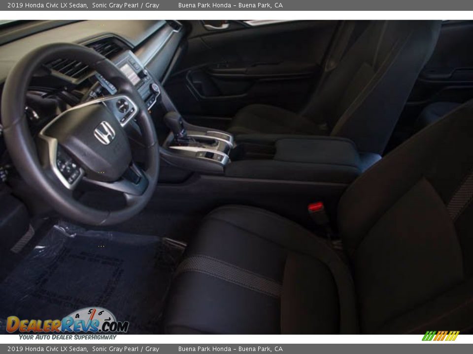 2019 Honda Civic LX Sedan Sonic Gray Pearl / Gray Photo #3