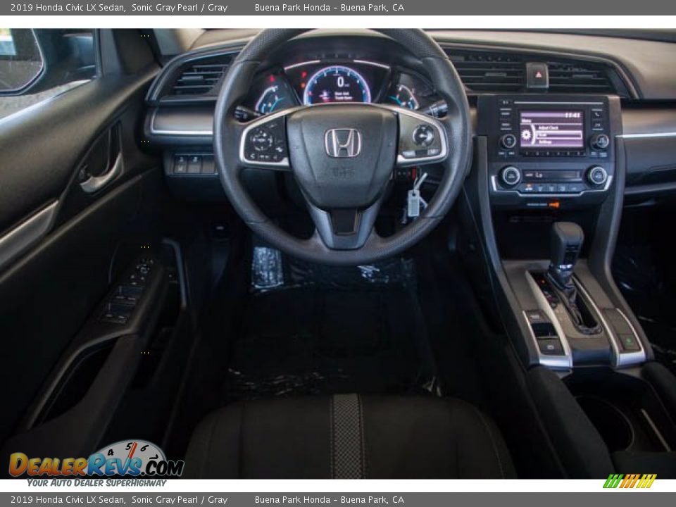 2019 Honda Civic LX Sedan Sonic Gray Pearl / Gray Photo #5