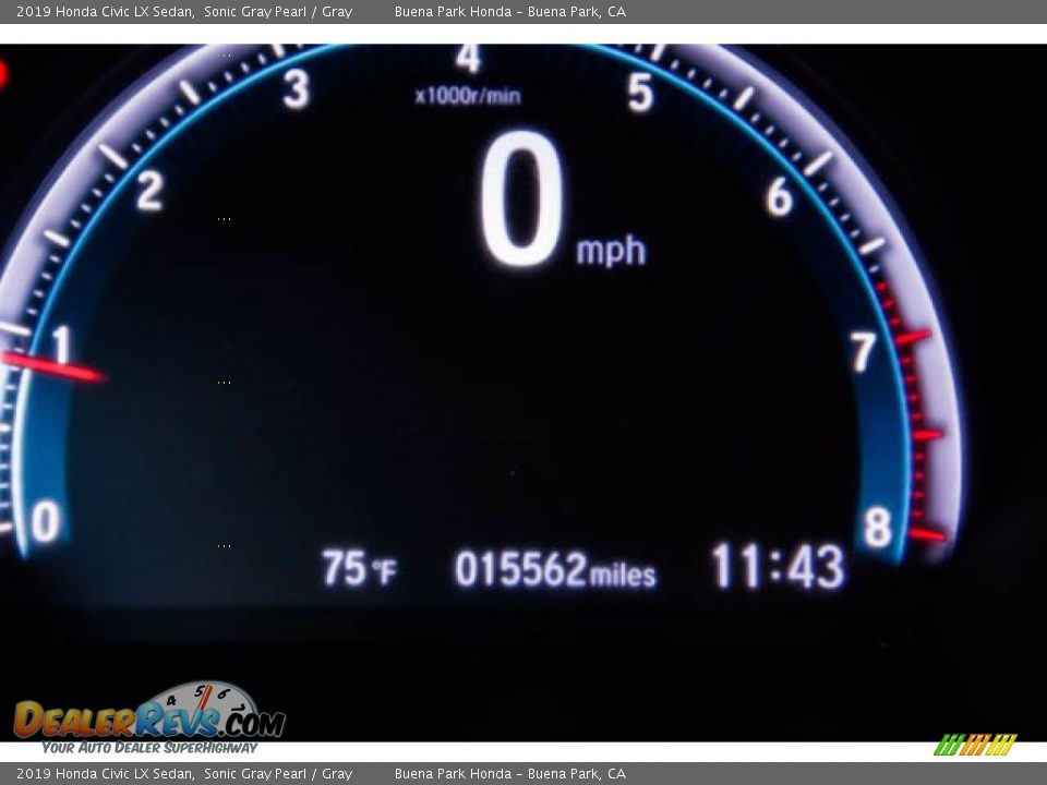 2019 Honda Civic LX Sedan Sonic Gray Pearl / Gray Photo #6