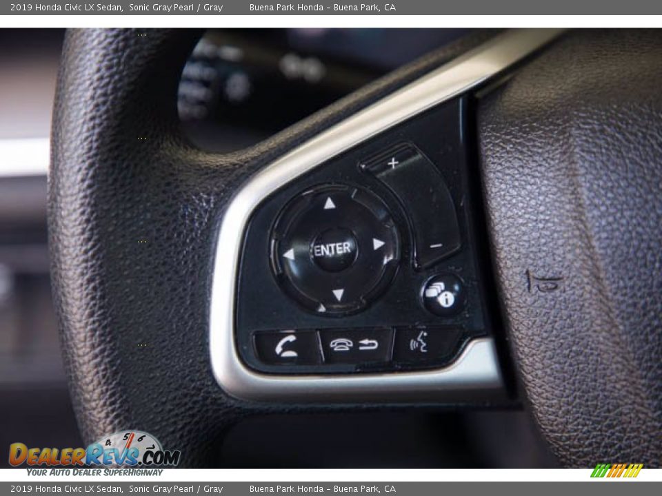 2019 Honda Civic LX Sedan Sonic Gray Pearl / Gray Photo #16