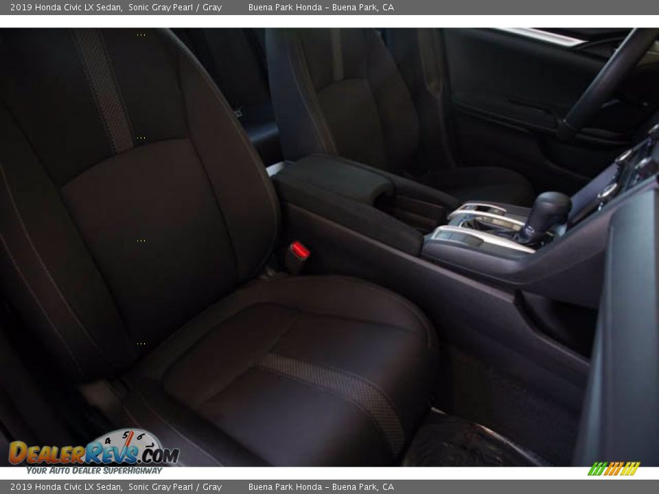2019 Honda Civic LX Sedan Sonic Gray Pearl / Gray Photo #25