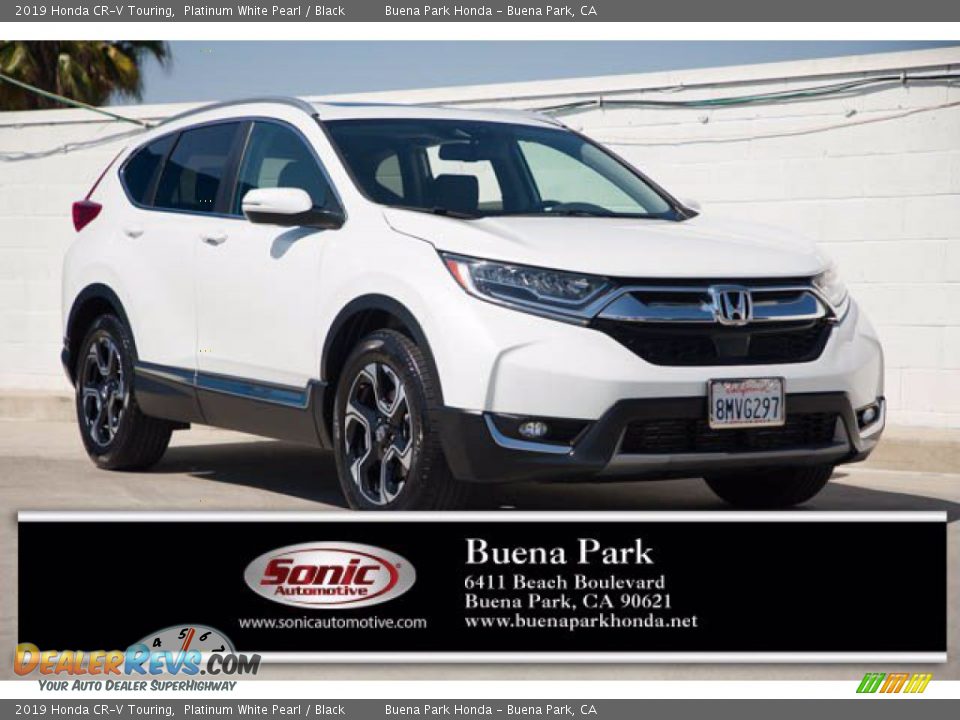 2019 Honda CR-V Touring Platinum White Pearl / Black Photo #1