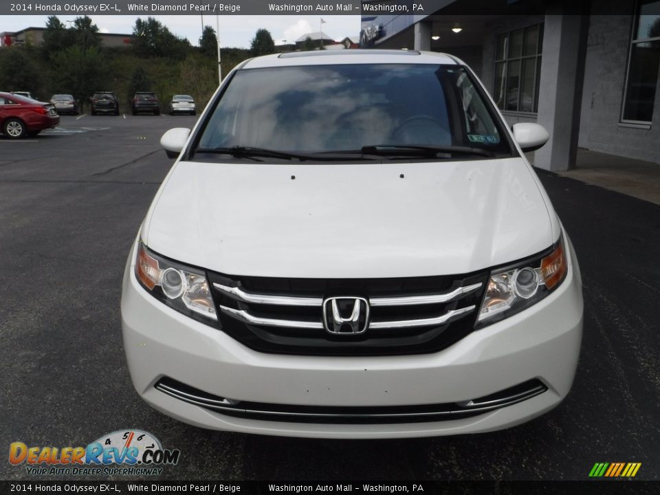 2014 Honda Odyssey EX-L White Diamond Pearl / Beige Photo #4