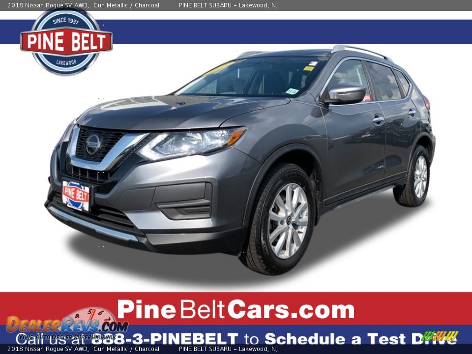 2018 Nissan Rogue SV AWD Gun Metallic / Charcoal Photo #1