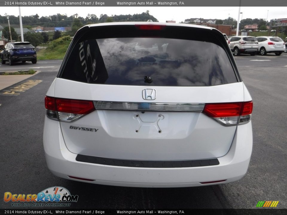 2014 Honda Odyssey EX-L White Diamond Pearl / Beige Photo #7