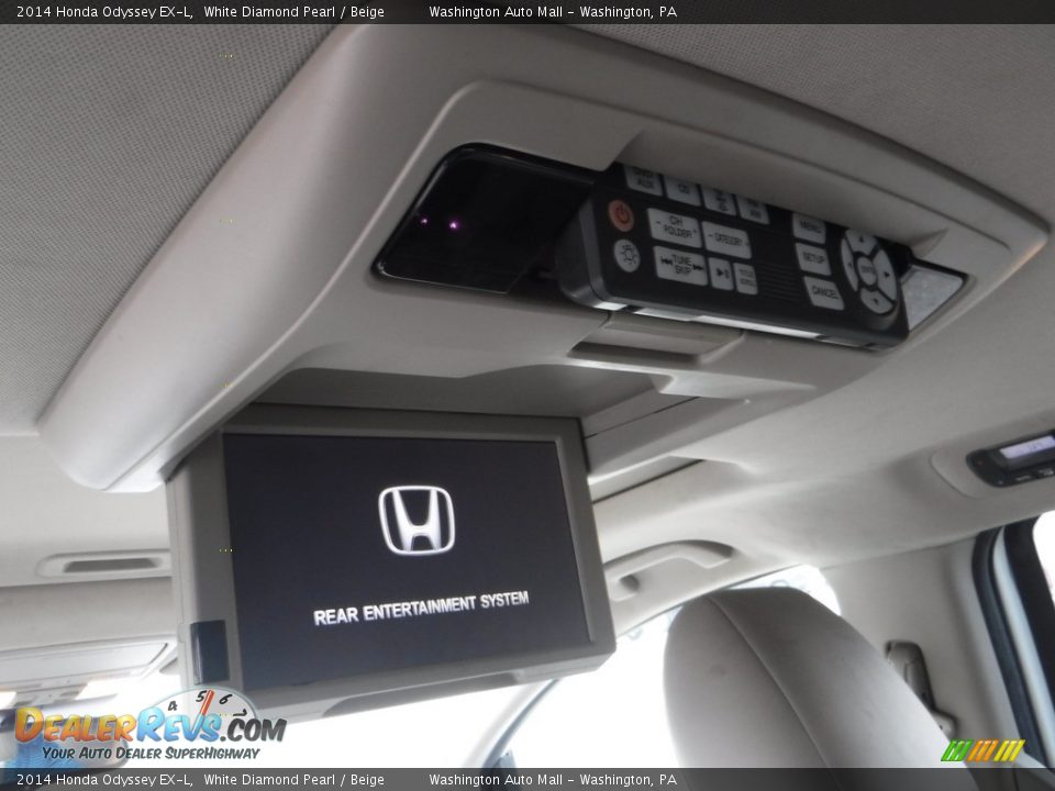 2014 Honda Odyssey EX-L White Diamond Pearl / Beige Photo #9