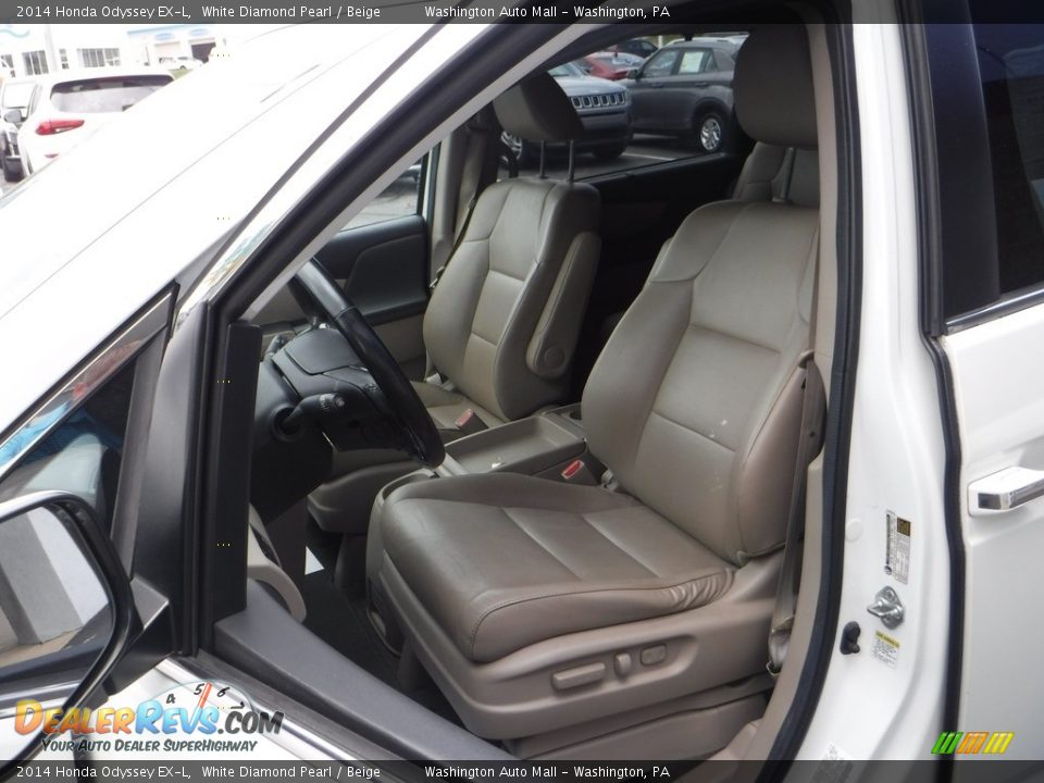 2014 Honda Odyssey EX-L White Diamond Pearl / Beige Photo #11