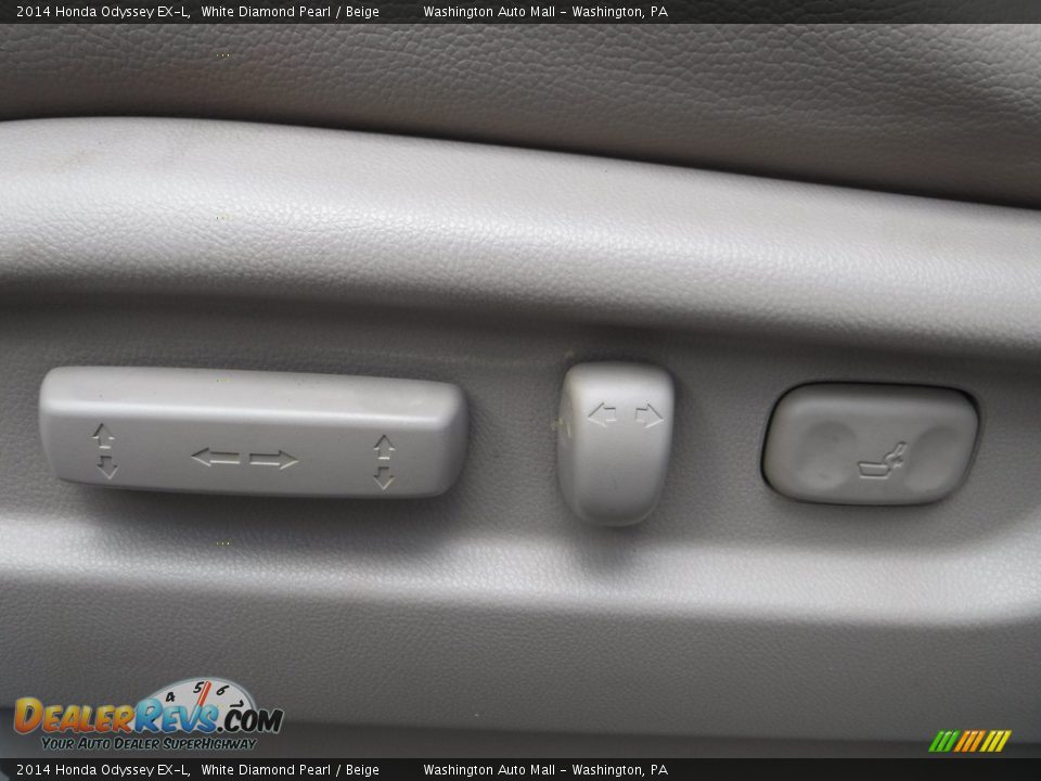 2014 Honda Odyssey EX-L White Diamond Pearl / Beige Photo #12