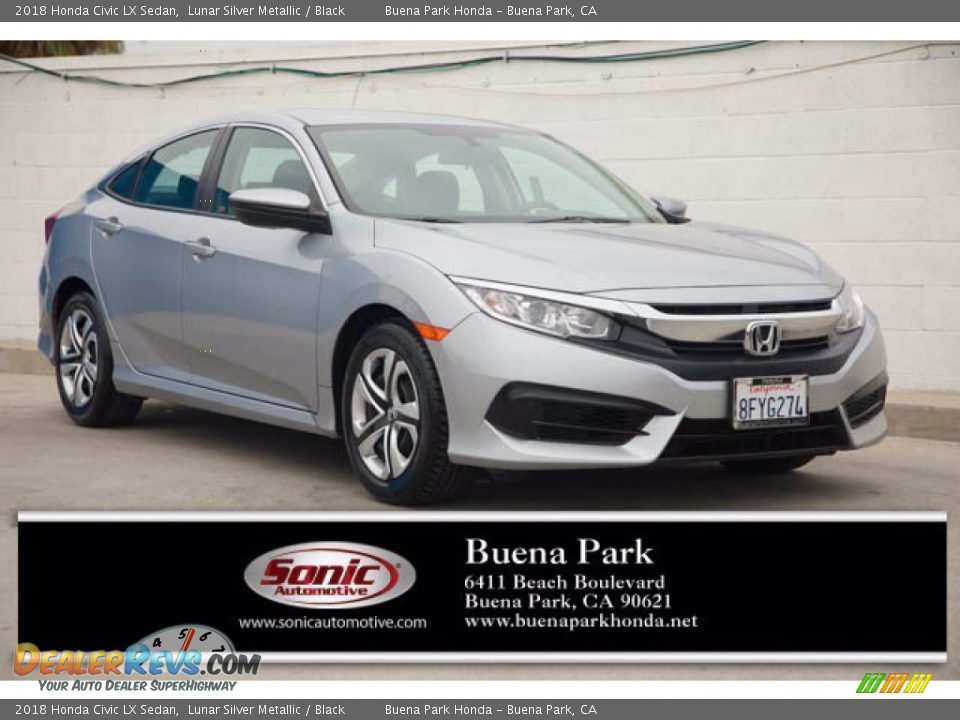 2018 Honda Civic LX Sedan Lunar Silver Metallic / Black Photo #1