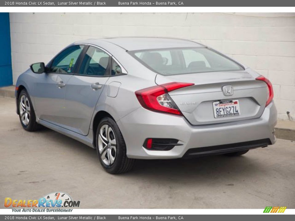 2018 Honda Civic LX Sedan Lunar Silver Metallic / Black Photo #2