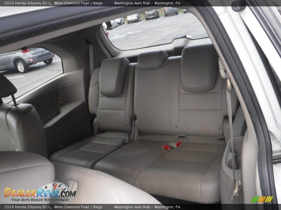 2014 Honda Odyssey EX-L White Diamond Pearl / Beige Photo #25