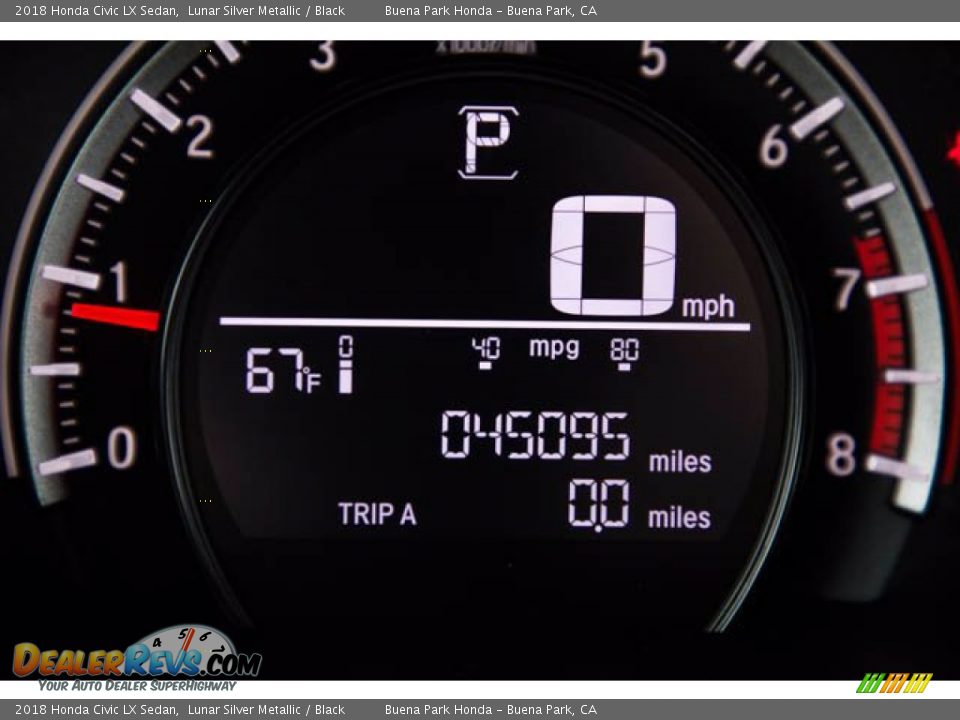 2018 Honda Civic LX Sedan Lunar Silver Metallic / Black Photo #6