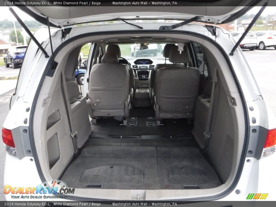 2014 Honda Odyssey EX-L White Diamond Pearl / Beige Photo #26