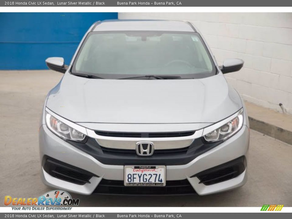 2018 Honda Civic LX Sedan Lunar Silver Metallic / Black Photo #7