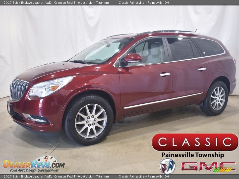 2017 Buick Enclave Leather AWD Crimson Red Tintcoat / Light Titanium Photo #1