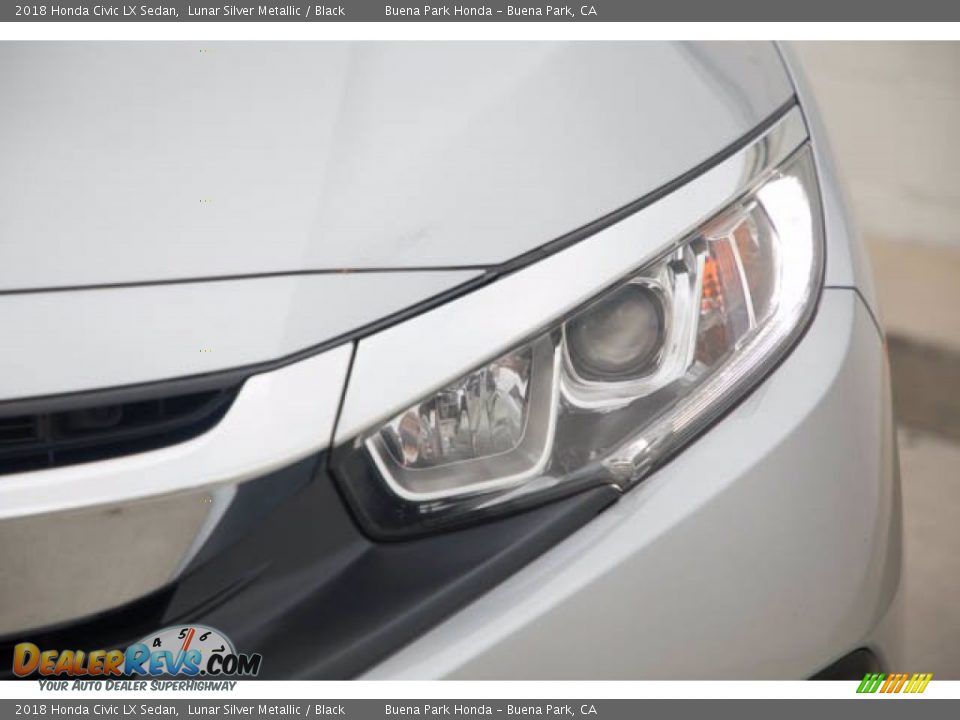 2018 Honda Civic LX Sedan Lunar Silver Metallic / Black Photo #9