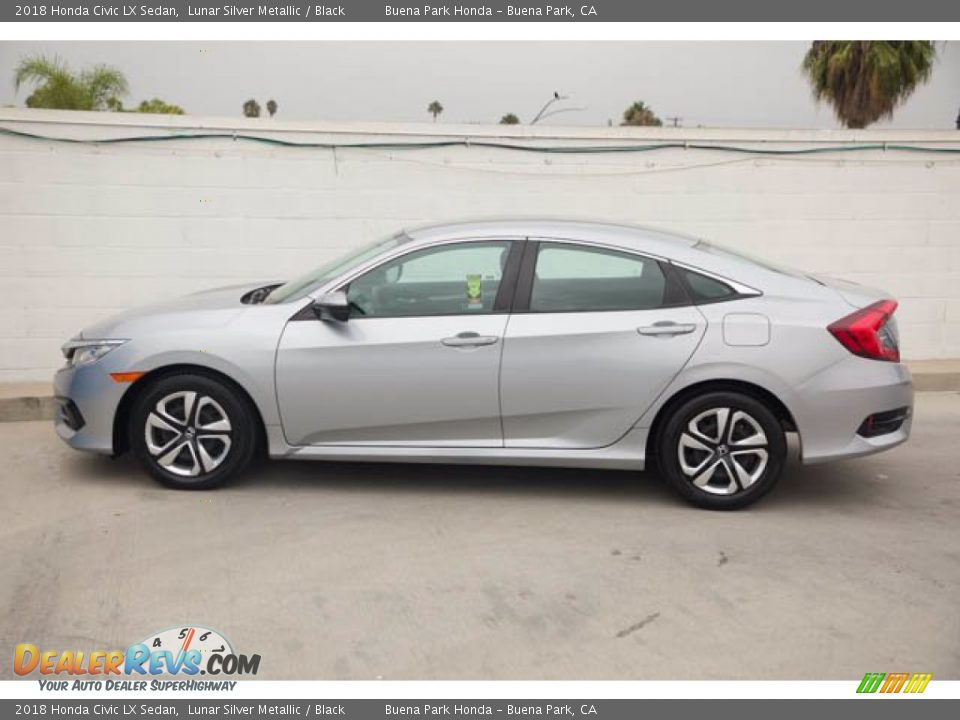 2018 Honda Civic LX Sedan Lunar Silver Metallic / Black Photo #10