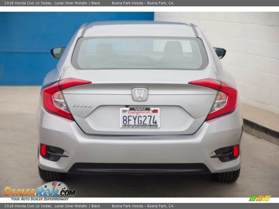 2018 Honda Civic LX Sedan Lunar Silver Metallic / Black Photo #11
