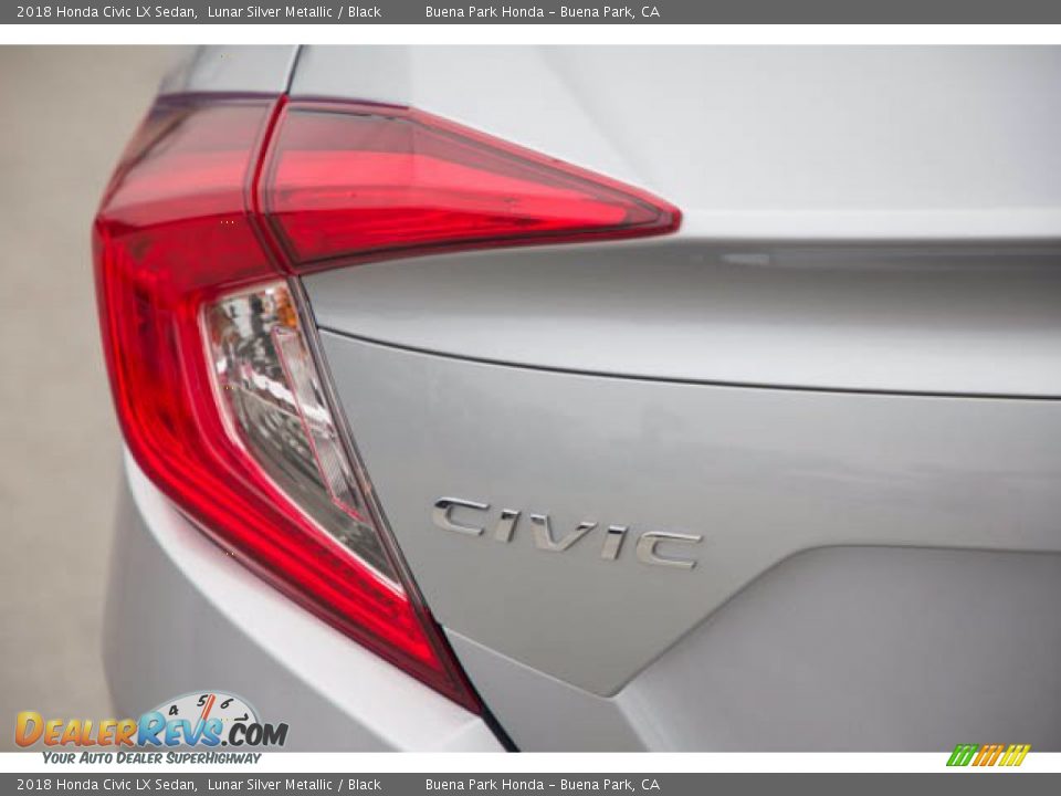 2018 Honda Civic LX Sedan Lunar Silver Metallic / Black Photo #12