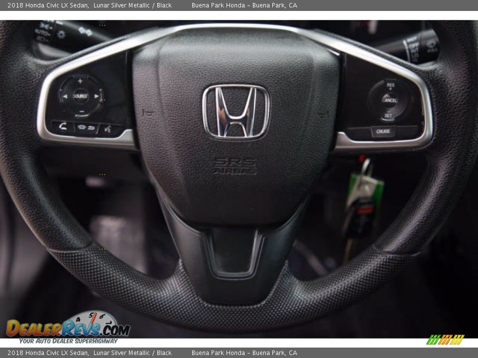 2018 Honda Civic LX Sedan Lunar Silver Metallic / Black Photo #15