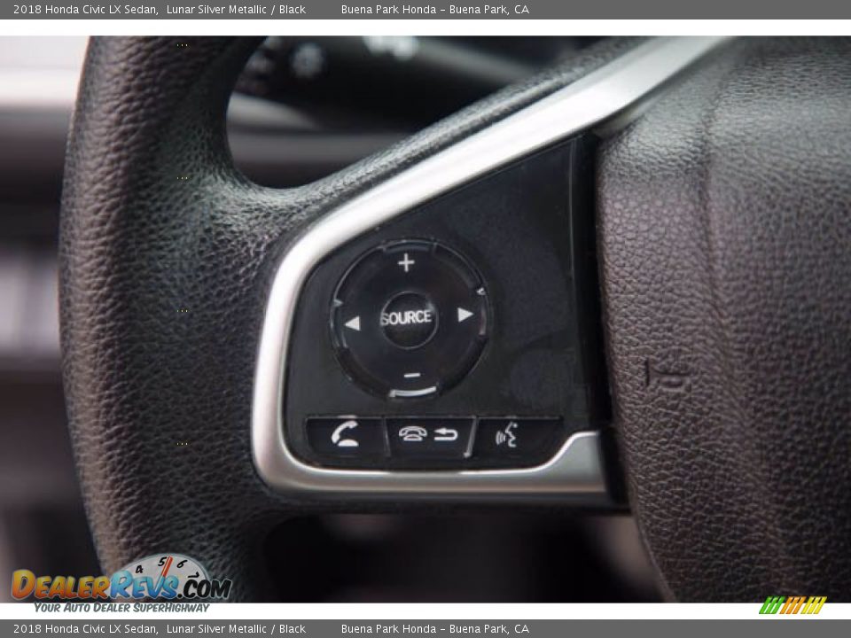2018 Honda Civic LX Sedan Lunar Silver Metallic / Black Photo #16