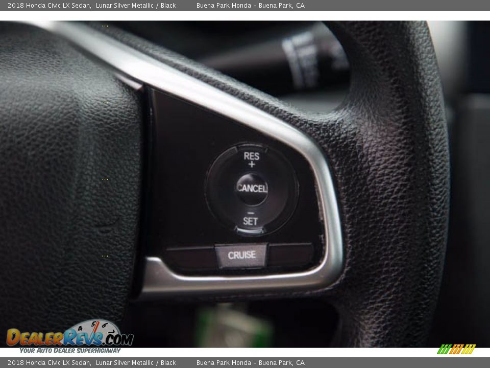 2018 Honda Civic LX Sedan Lunar Silver Metallic / Black Photo #17