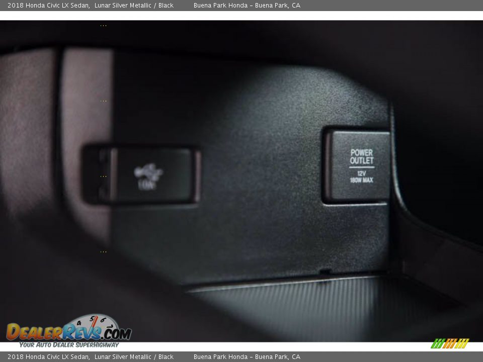 2018 Honda Civic LX Sedan Lunar Silver Metallic / Black Photo #18