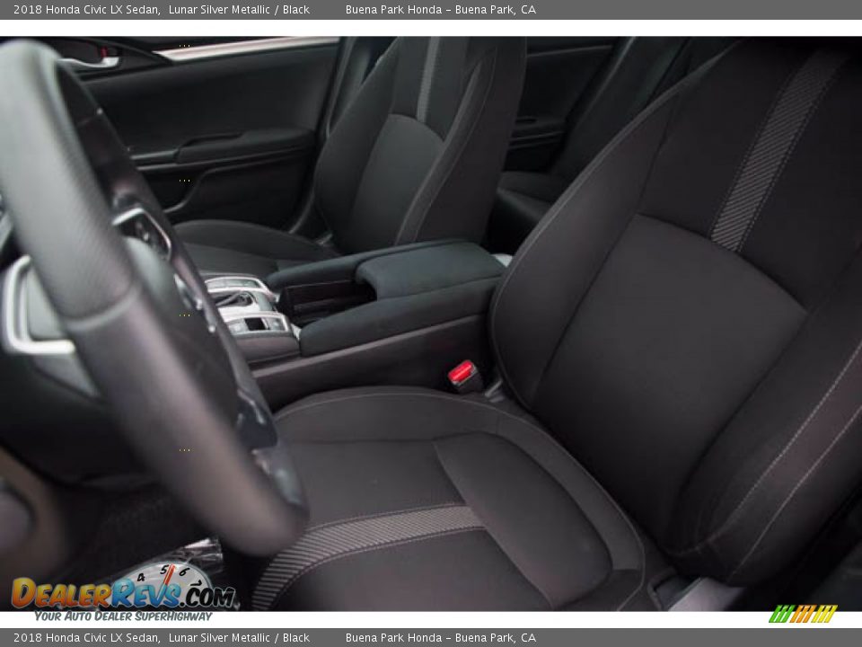 2018 Honda Civic LX Sedan Lunar Silver Metallic / Black Photo #19