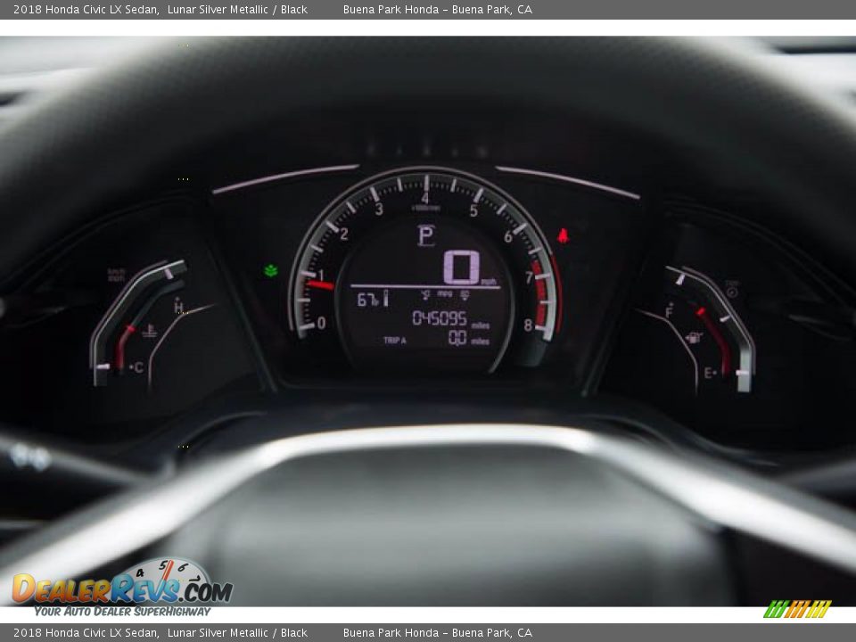 2018 Honda Civic LX Sedan Lunar Silver Metallic / Black Photo #28
