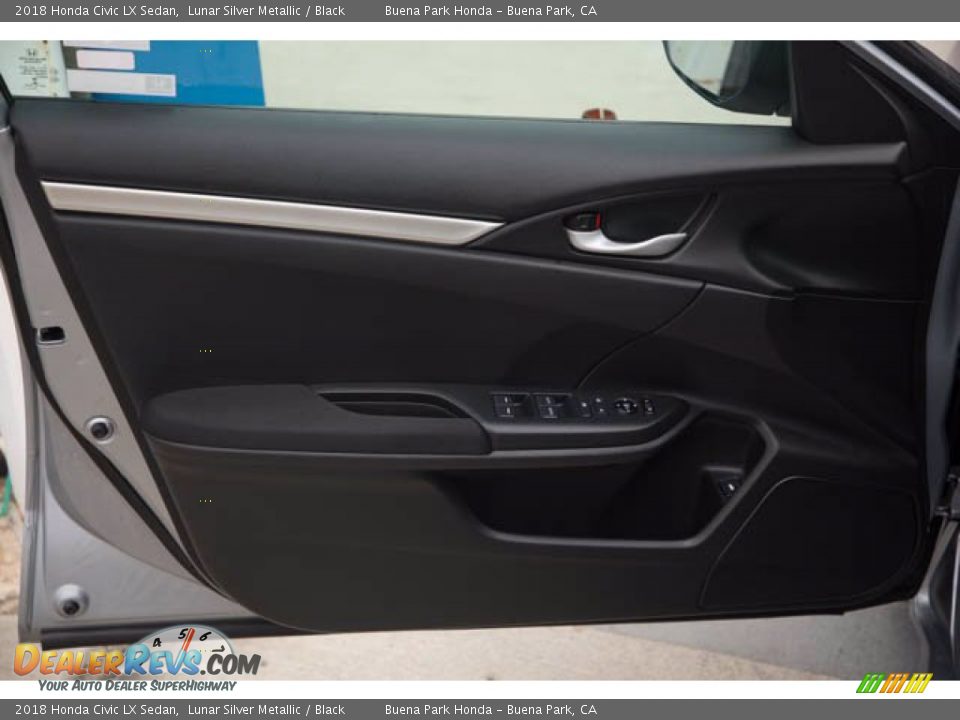 2018 Honda Civic LX Sedan Lunar Silver Metallic / Black Photo #29