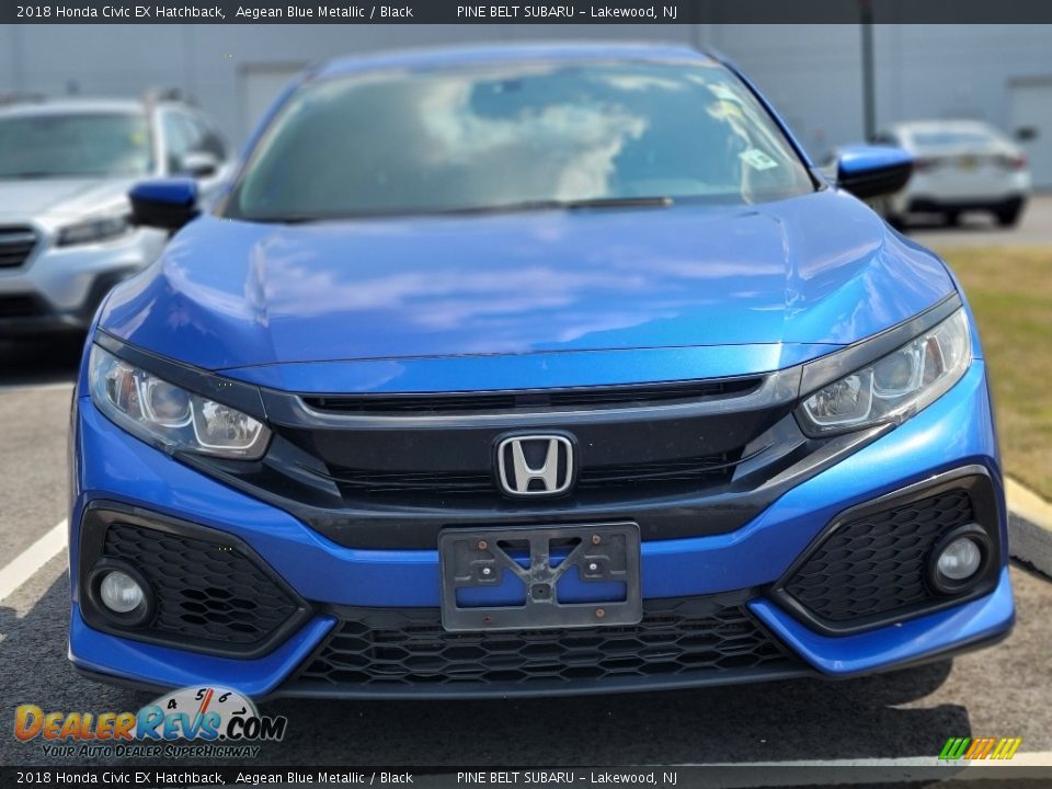 2018 Honda Civic EX Hatchback Aegean Blue Metallic / Black Photo #2