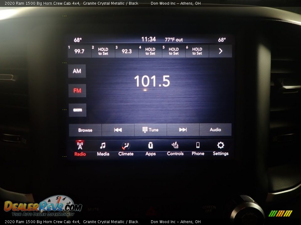 2020 Ram 1500 Big Horn Crew Cab 4x4 Granite Crystal Metallic / Black Photo #25