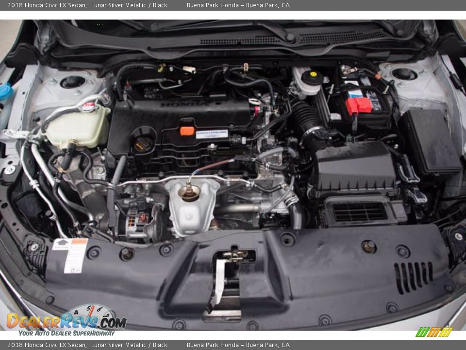 2018 Honda Civic LX Sedan Lunar Silver Metallic / Black Photo #34