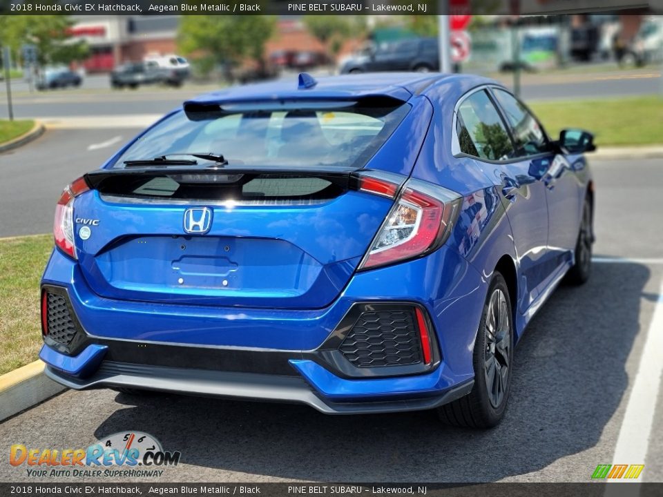 2018 Honda Civic EX Hatchback Aegean Blue Metallic / Black Photo #4