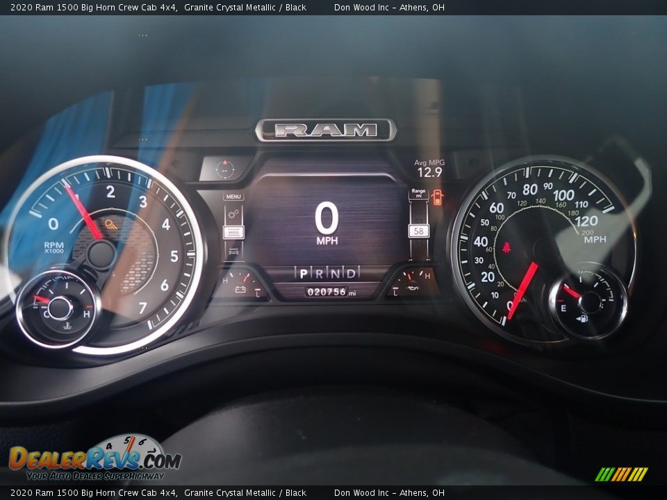 2020 Ram 1500 Big Horn Crew Cab 4x4 Granite Crystal Metallic / Black Photo #27