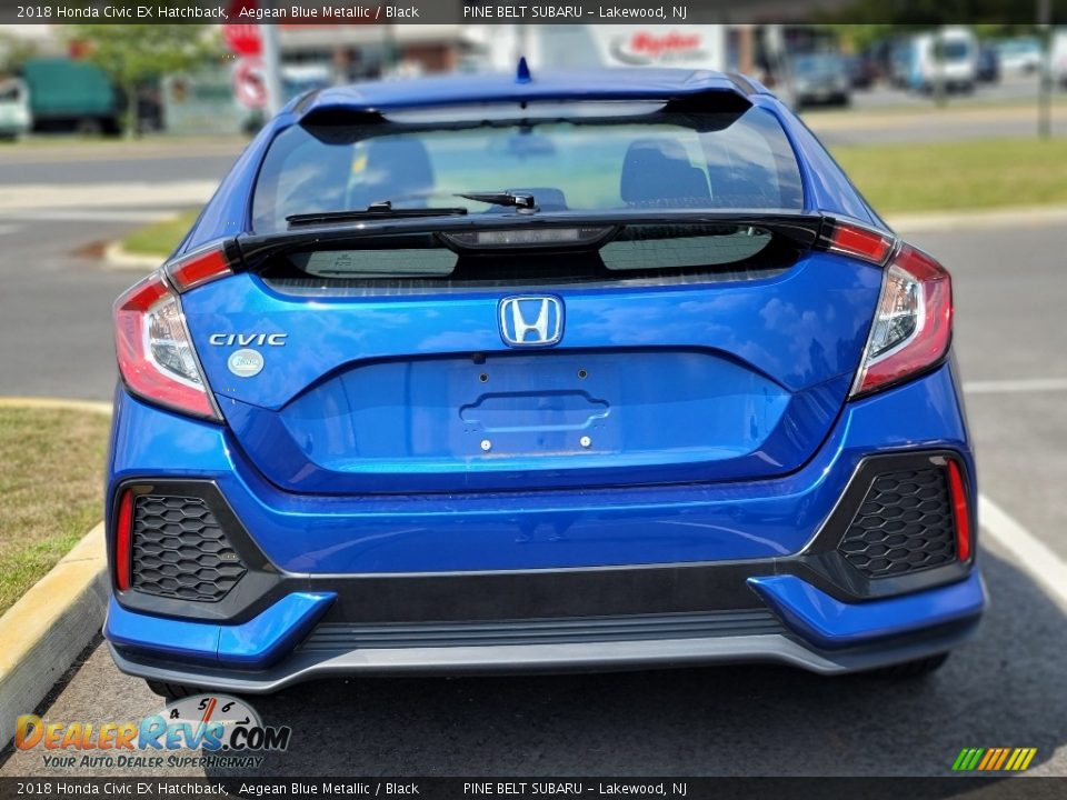 2018 Honda Civic EX Hatchback Aegean Blue Metallic / Black Photo #5