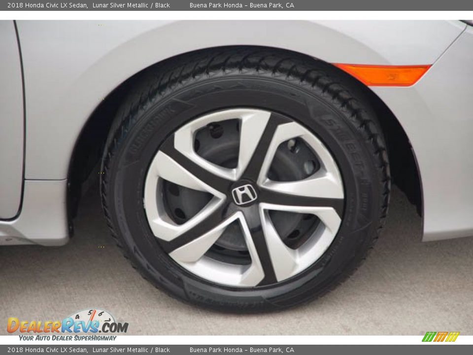 2018 Honda Civic LX Sedan Lunar Silver Metallic / Black Photo #36