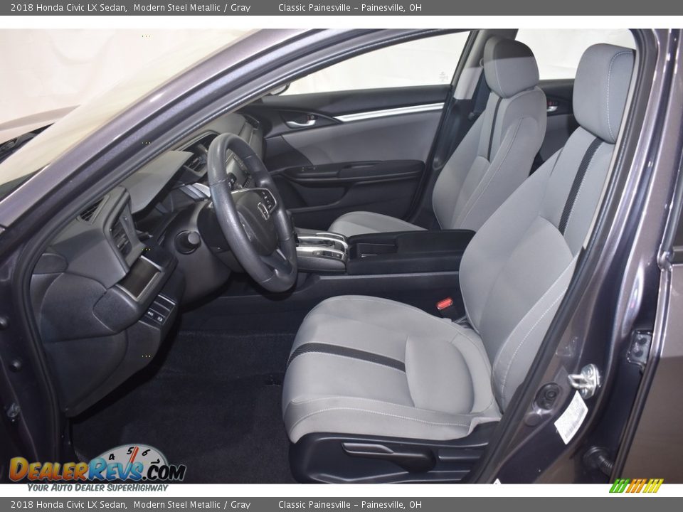 2018 Honda Civic LX Sedan Modern Steel Metallic / Gray Photo #7