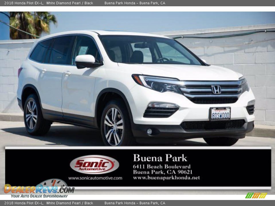 2018 Honda Pilot EX-L White Diamond Pearl / Black Photo #1