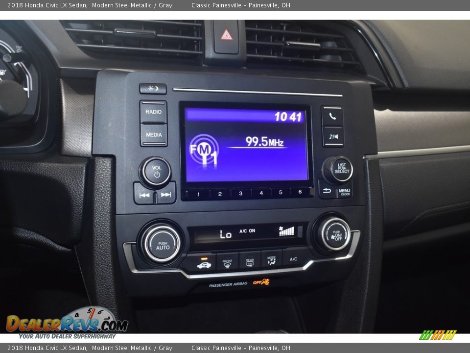 2018 Honda Civic LX Sedan Modern Steel Metallic / Gray Photo #12