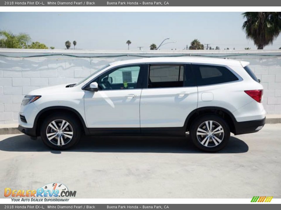 2018 Honda Pilot EX-L White Diamond Pearl / Black Photo #8